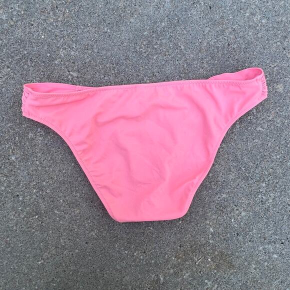 Victoria's Secret pink ruched side bikini bottoms LARGE - Picture 3 of 5